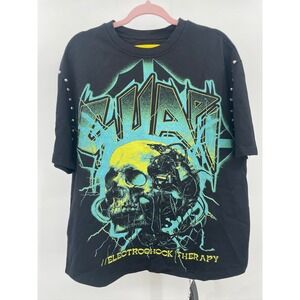 GUAPI SHIRT Obsidian Black Electroshock Therapy Tee Size Medium